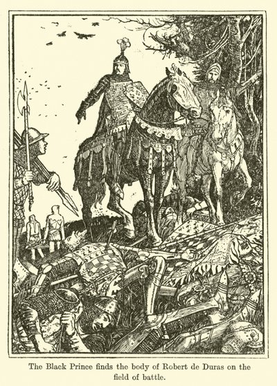 黒王子が戦場でロバートデデュラスの遺体を発見 作： Henry Justice Ford